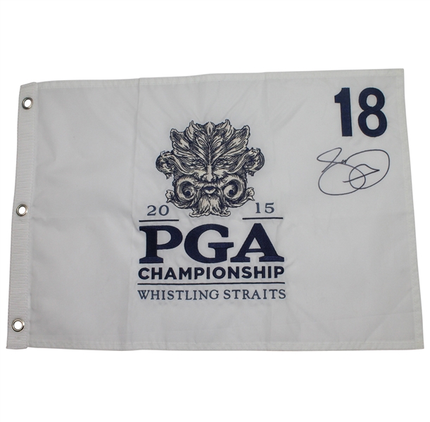 Jason Day Signed 2015 PGA Championship at Whistling Straits Embroidered Flag JSA COA