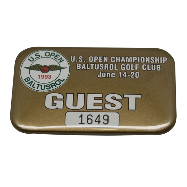 Mark Brooks' 1993 US Open Baltursol Guest Badge #1649