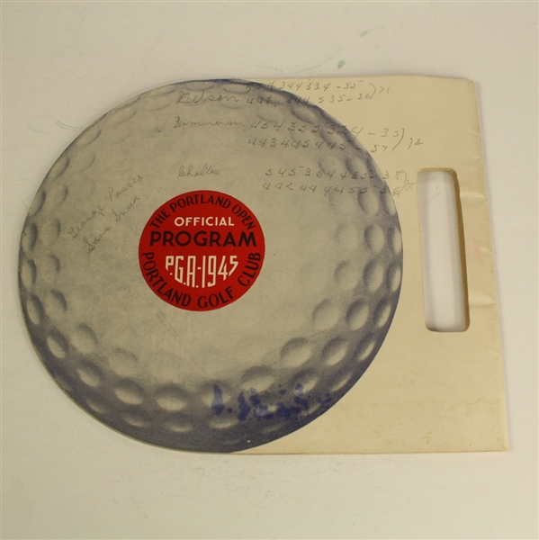 1945 PGA Portland Open Program at Portland GC - Ben Hogan Winner