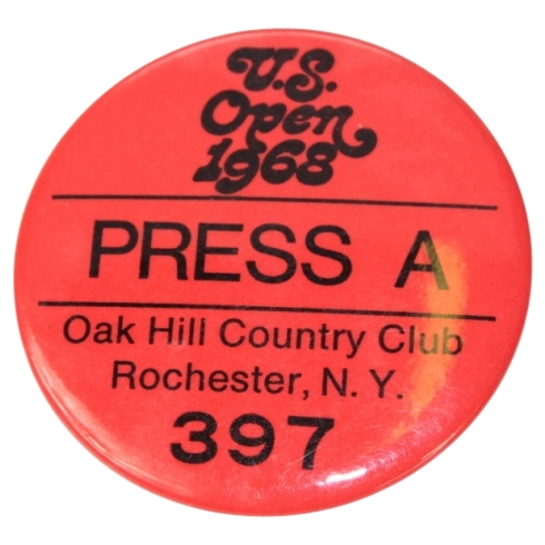 1968 US Open at Oak Hill CC Press A Pin #397