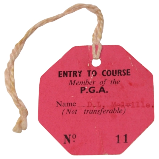 1957 Ryder Cup PGA Member Ticket #11 - Lindrick GC - D.L. Melville