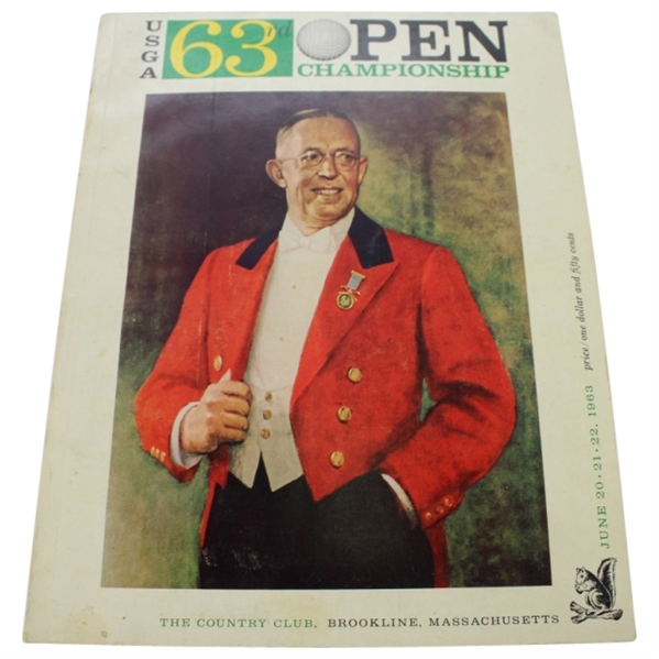 1963 US Open at The Country Club Program - Julius Boros Winner