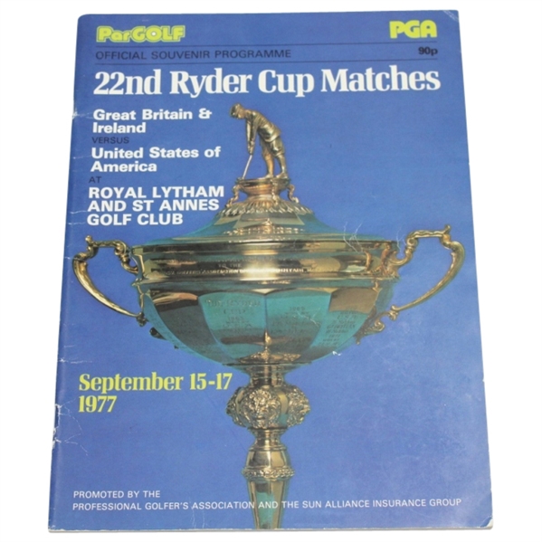 1977 Ryder Cup at Royal Lytham Program Multi-Signed - Nicklaus, Watson, others JSA COA
