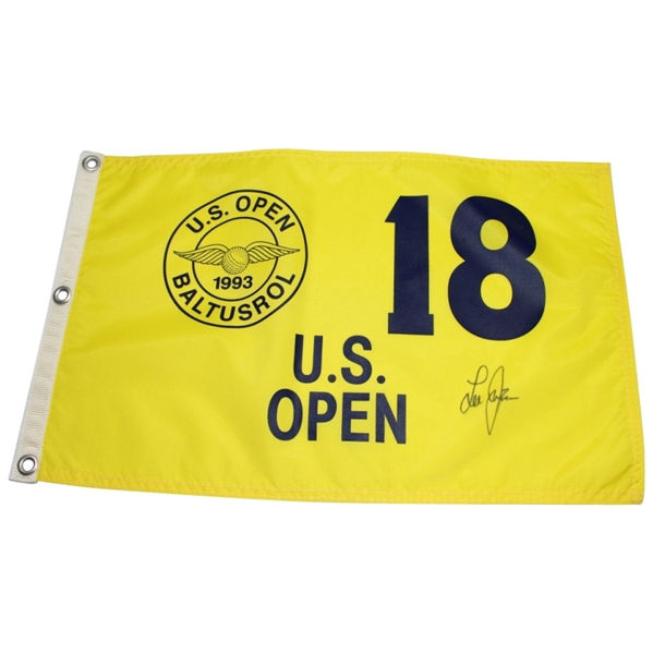 Lee Janzen Signed 1993 US Open at Baltusrol Flag JSA COA
