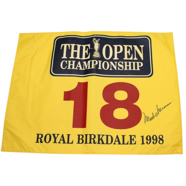 Mark O'Meara Signed 1998 British Open at Royal Birkdale Flag JSA COA