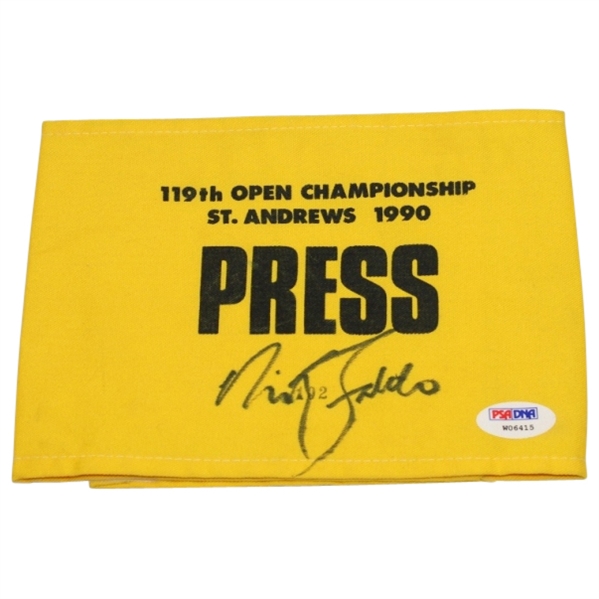 Nick Faldo Signed 1990 British Open at St. Andrews Press Band PSA/DNA #W06415