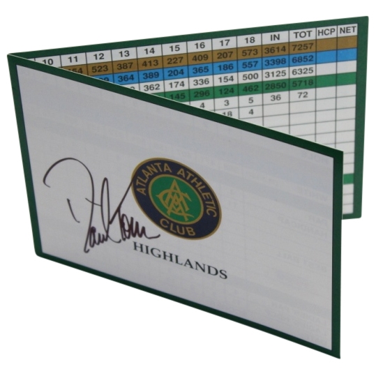David Toms Signed Atlanta Atheltic Club Scorecard PSA/DNA #Y00875