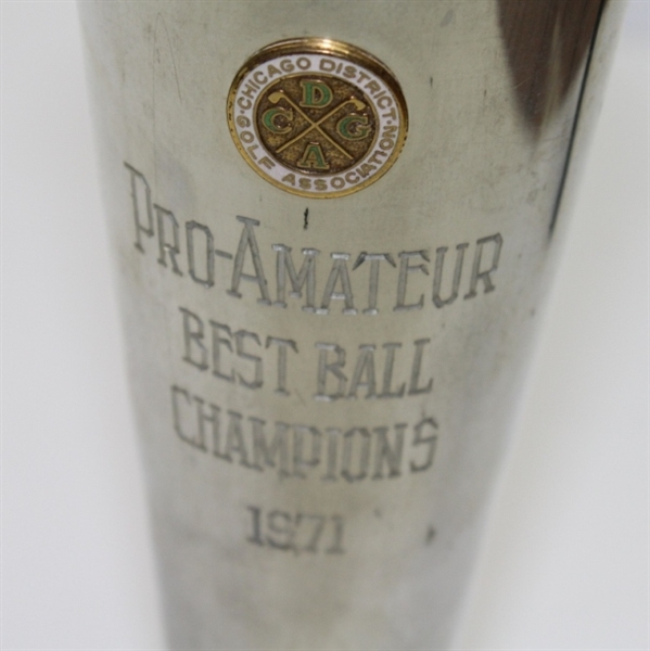 1971 Pro-Amateur Best Ball Champions Pewter Trophy - Chicago Golf District Association