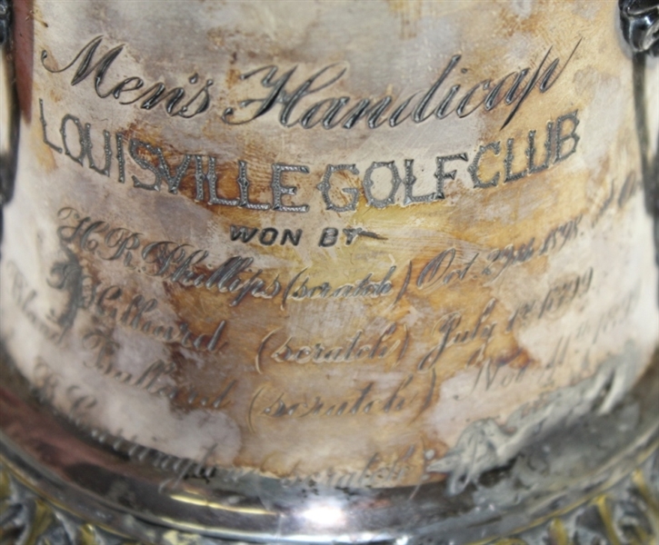 1900 Louisville Golf Club Men's Handicap Silver Plated Winner Trophy