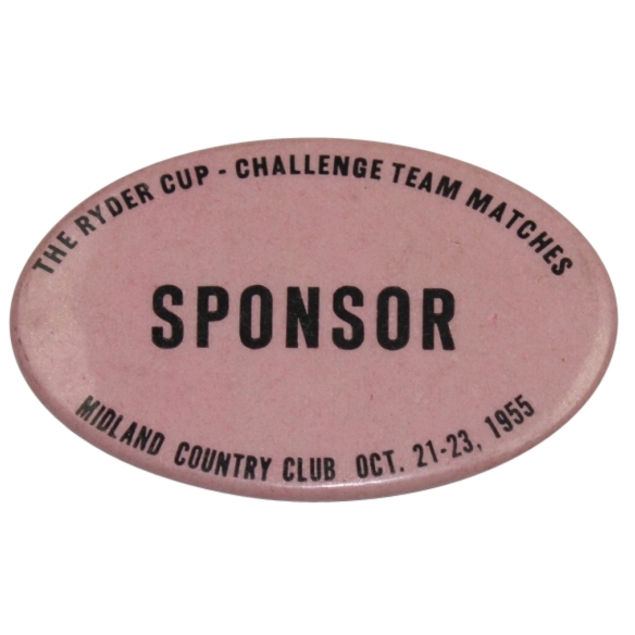 1955 Ryder Cup Sponsor Badge - Midland CC - Thunderbird Ranch & CC