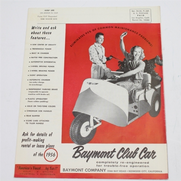 Lot of Three 1955 Golf Magazines - Golf Life, PGA, and Sun Sports