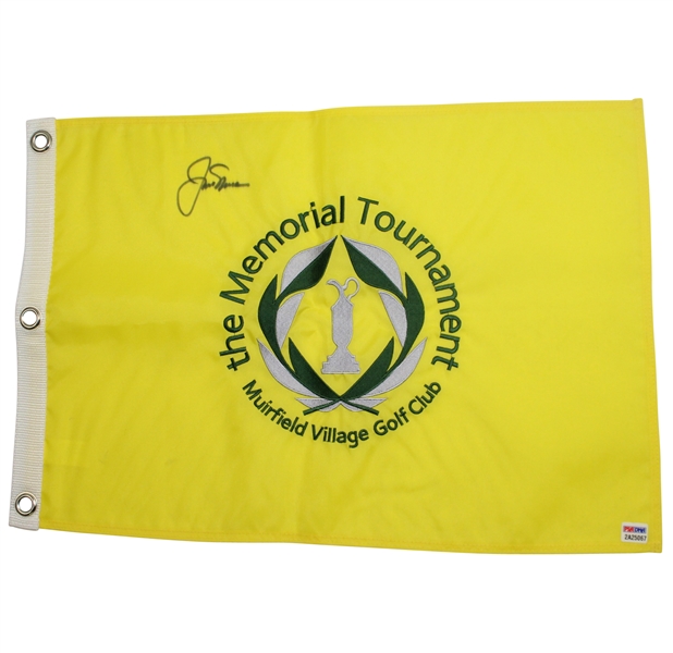 Jack Nicklaus Signed 'The Memorial Tournament' Embroidered Flag PSA/DNA #2A25067