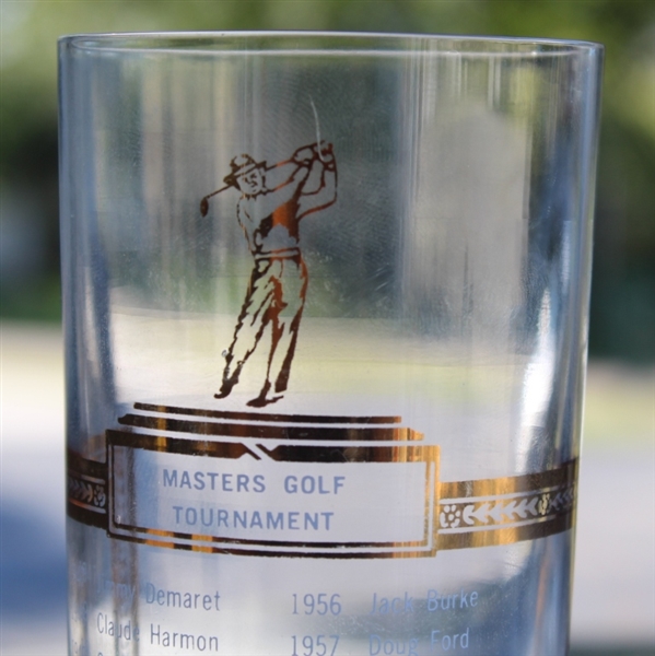1965 Masters Commemorative Glass with Sam Snead Swinging Depiction