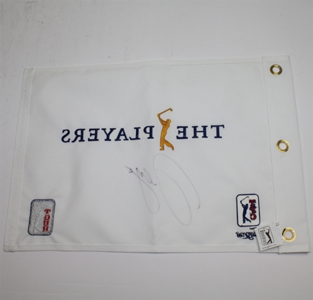 Sergio Garcia Signed Undated 'The Players' Championship Embroidered Flag JSA COA