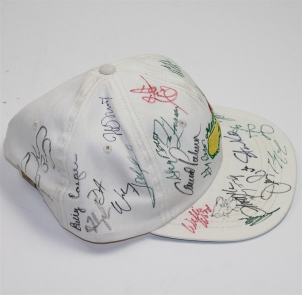 Masters Undated White Hat Multi-Signed by 30+ Golfers JSA COA
