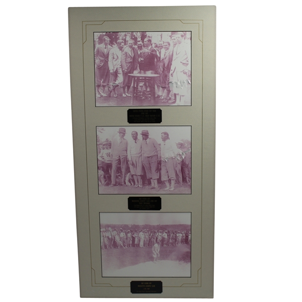 Three 1927 Photos from 1st Ryder Cup in Worcester - Matted with Name Plates