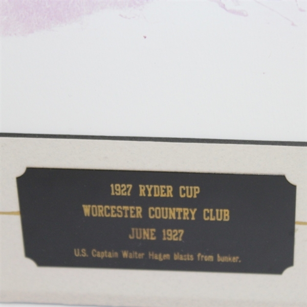 Three 1927 Photos from 1st Ryder Cup in Worcester - Matted with Name Plates