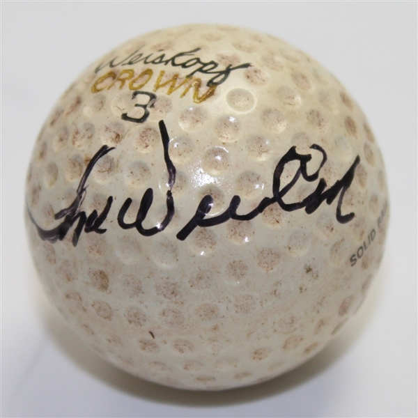 Tom Weiskopf Signed 'Tom Weiskopf' Signature Golf Ball JSA COA