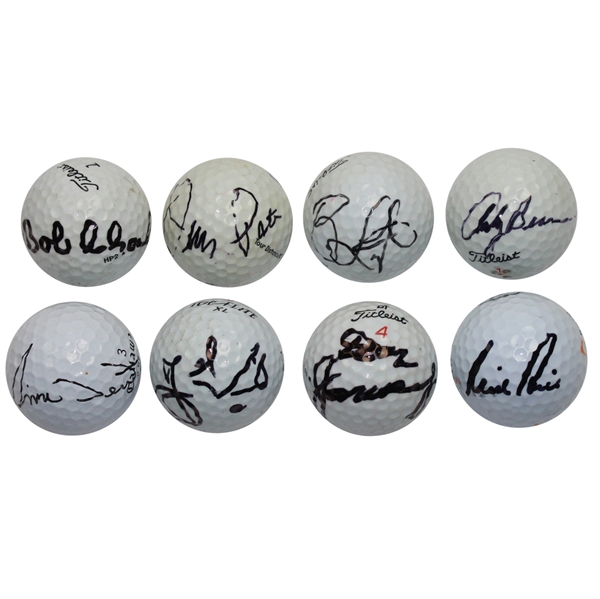Lot of Eight Signed Golf Balls JSA COA