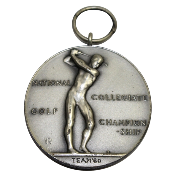 1960 National Collegiate Golf Championship Sterling Silver 2nd Place Team Medal - Purdue