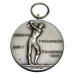 1960 National Collegiate Golf Championship Sterling Silver 2nd Place Team Medal - Purdue