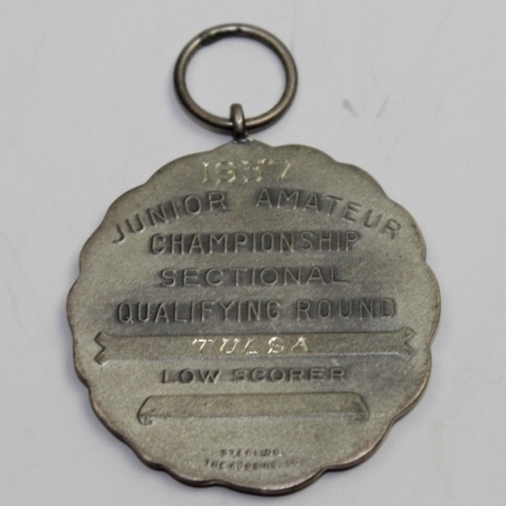 1957 NCAA Junior Amateur Sectional Medalist Low Scorer Medal - Tulsa