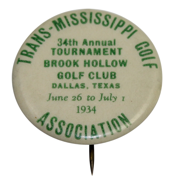 1934 Trans-Mississippi Tournament at Brook Hollow Pin