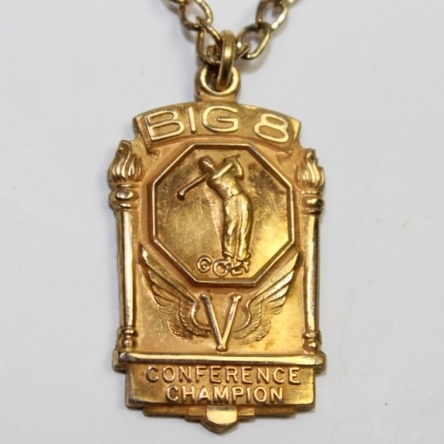 1960 Big 8 Championship Conference Champion Gold Filled Medalist Pin