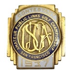 1937 Amateur Public Links Contestant Badge #231 - San Francisco