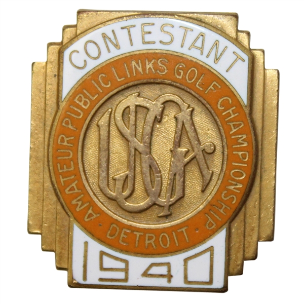 1940 Amateur Public Links Contestant Badge #116 - Detroit
