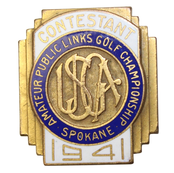 1941 Amateur Public Links Contestant Badge #121 - Spokane