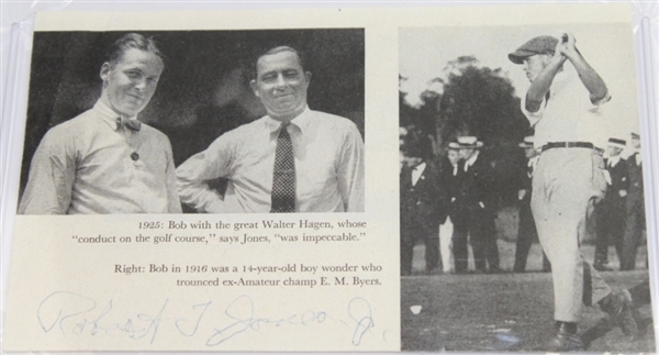 Bobby Jones Signed Photo Page with Walter Hagen PSA/DNA 83780062