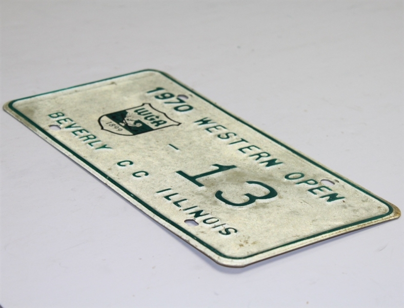 1970 Western Open License Plate - Beverly CC - Illinois