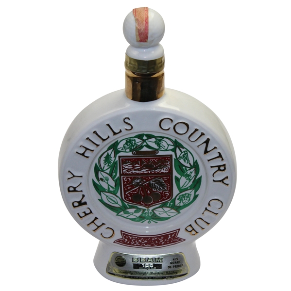 Cherry Hills CC Golden Anniversary Decanter Sealed with Bourbon - 1922-1972
