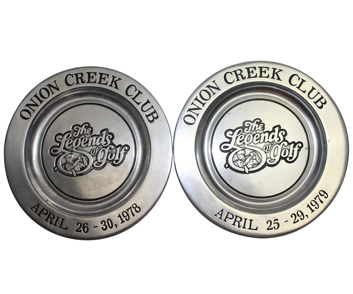 1978 & 1979 Legends of Golf Plates - First Two Senior Events