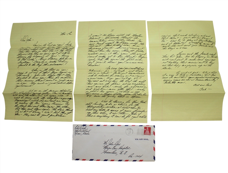Robert 'Bob' Toski Personal Hand Written Letter to Legend John Derr JSA COA
