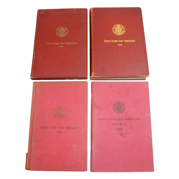 Lot of Four USGA Year Books - 1936, 1939, 1947, & 1961