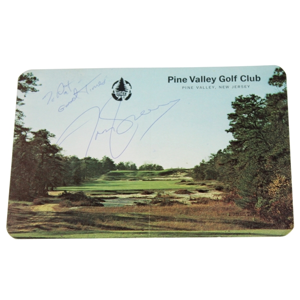 Pine Valley Scorecard Signed by Tom Sneva JSA COA