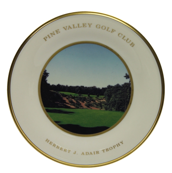 Pine Valley Golf Club Lenox Herbert J. Adair Trophy Plate - 6th Hole 