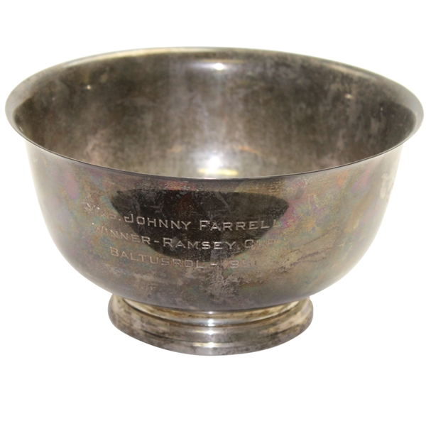 1951 Sterling Silver Ramsey Cup Winner @ Baltusrol Trophy Bowl - Mrs. Johnny Farrell