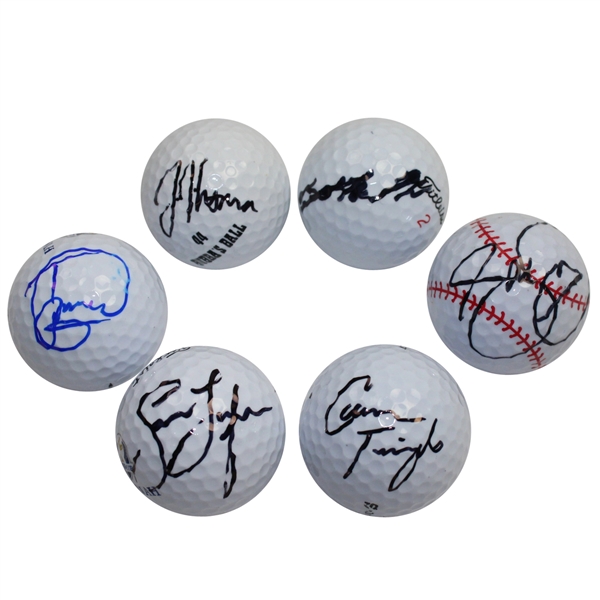 Lot of 6 Signed Golf Balls - Jimenez, Thomas, Dufner, Bae, Tringale, & Day JSA COA