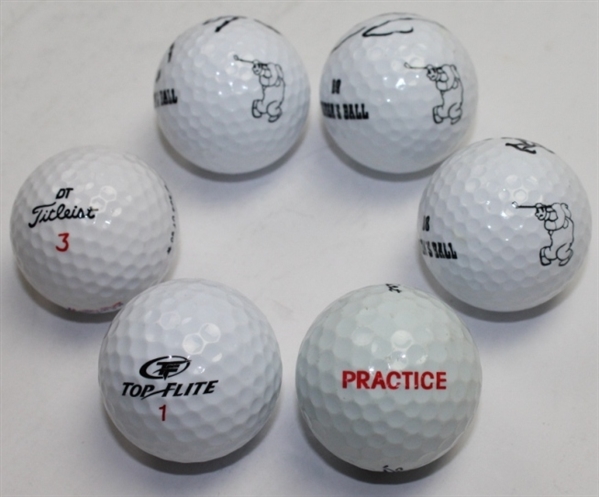 Lot of 6 Signed Golf Balls - Na, Finau, Stenson, Lee, Piercy, & DeChambeau JSa COA
