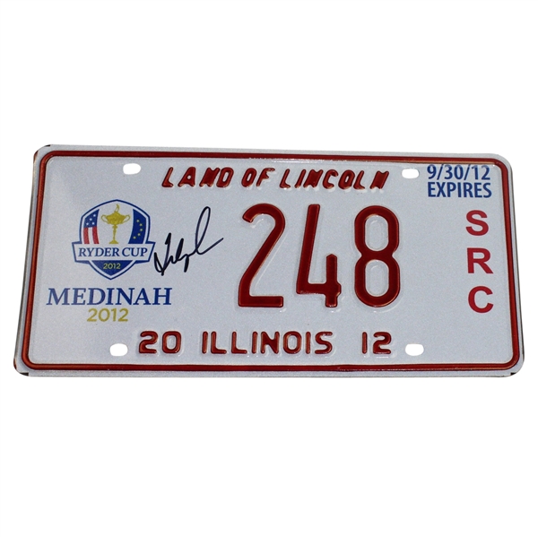 Fred Couples Signed 2012 Ryder Cup at Medinah License Plate #248 JSA COA