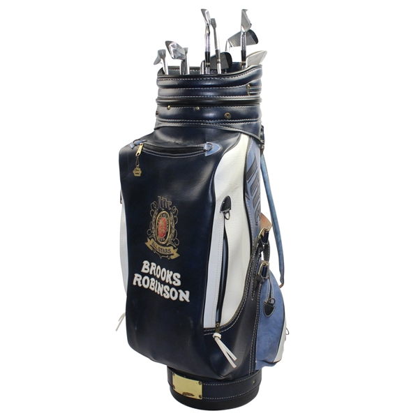 Brooks Robinson Personal Miller Lite Golf Bag with 2-9 TaylorMade Irons