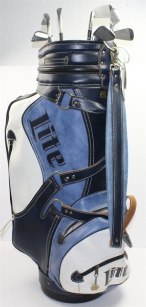 Brooks Robinson Personal Miller Lite Golf Bag with 2-9 TaylorMade Irons