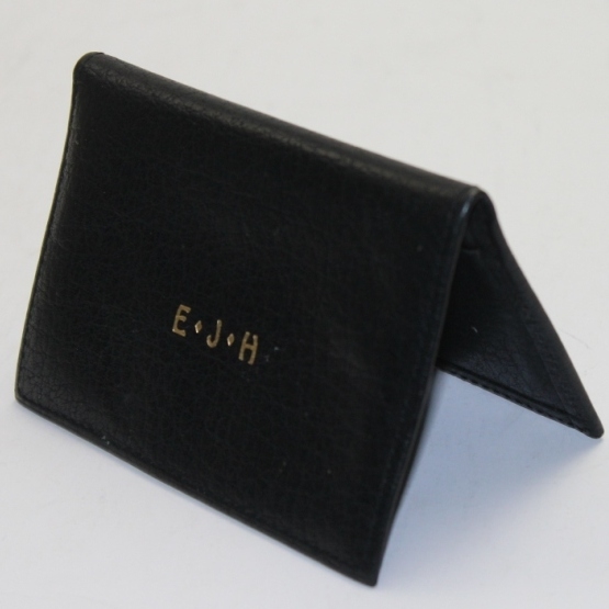 Dutch Harrison's Business Card File and Personal Bill Fold with E.J.H. Initials
