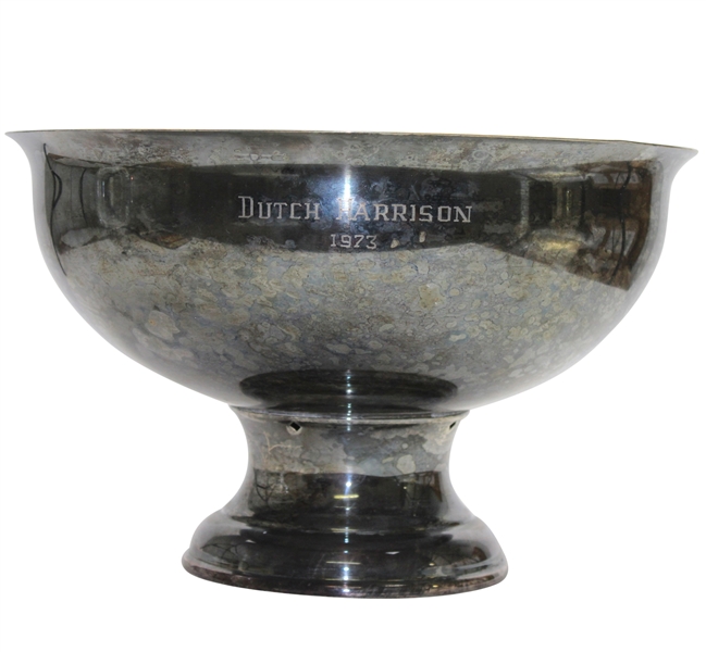 Dutch Harrison 1973 Engraved Large Silver Plated Bowl