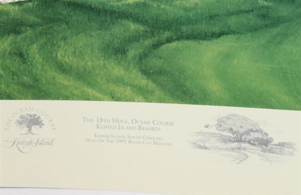 Nick Faldo Signed Ltd Ed #125/500 '18th Hole The Ocean Course Kiawah' Print JSA COA