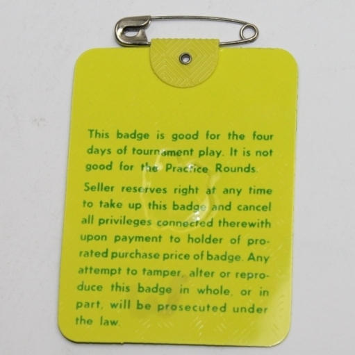 1980 Masters Tournament Badge #21026 - Seve Ballesteros 1st Masters Victory