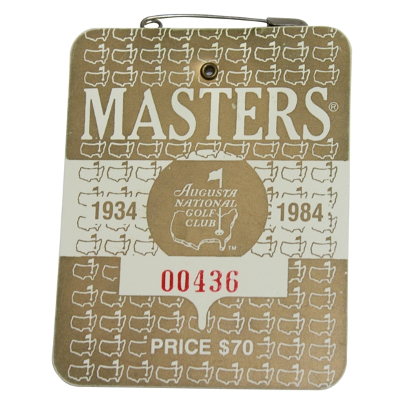 1984 Masters Tournament Badge #00436 - Ben Crenshaw 1st Masters Victory